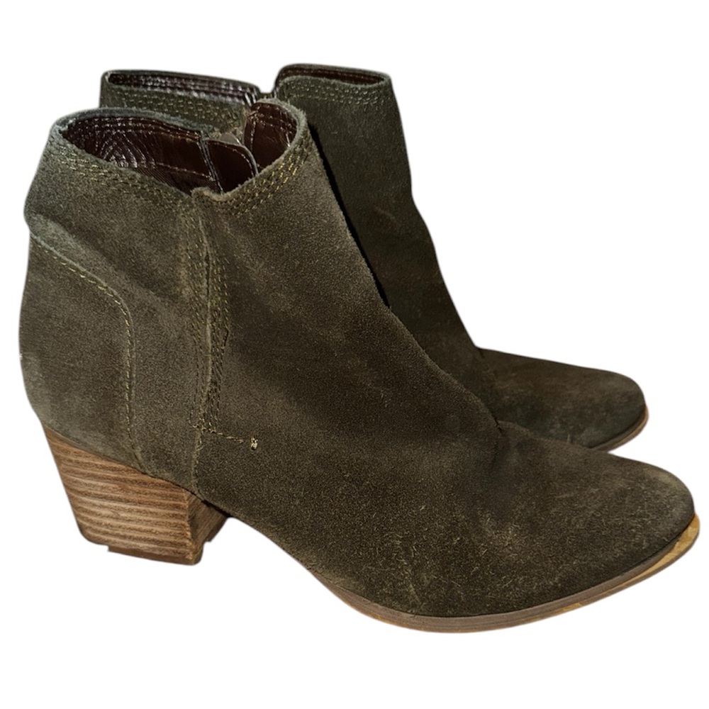 Olive Aldo Suede Ankle Boots